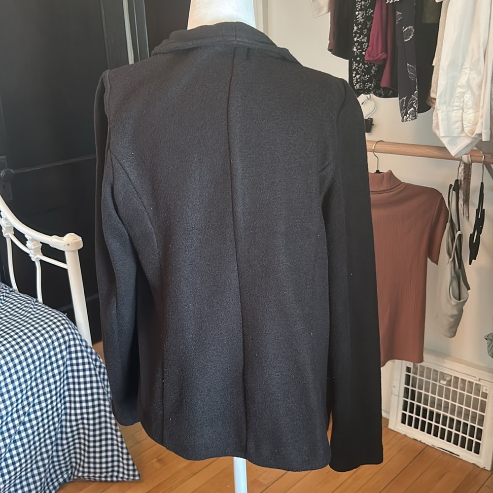 Women's Black Drape Front Jacket - image 2